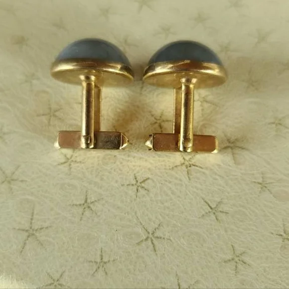 Swank Gray Cabochon Cufflinks - Picture 9 of 10